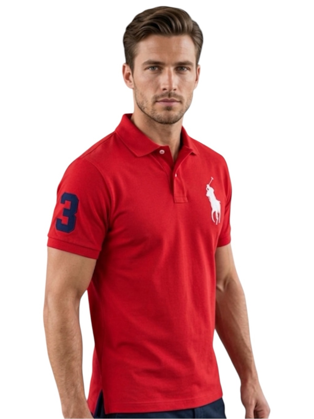Polo Ralph Lauren Big Pony Number 3 Red Polo Shirt 3XB
HH